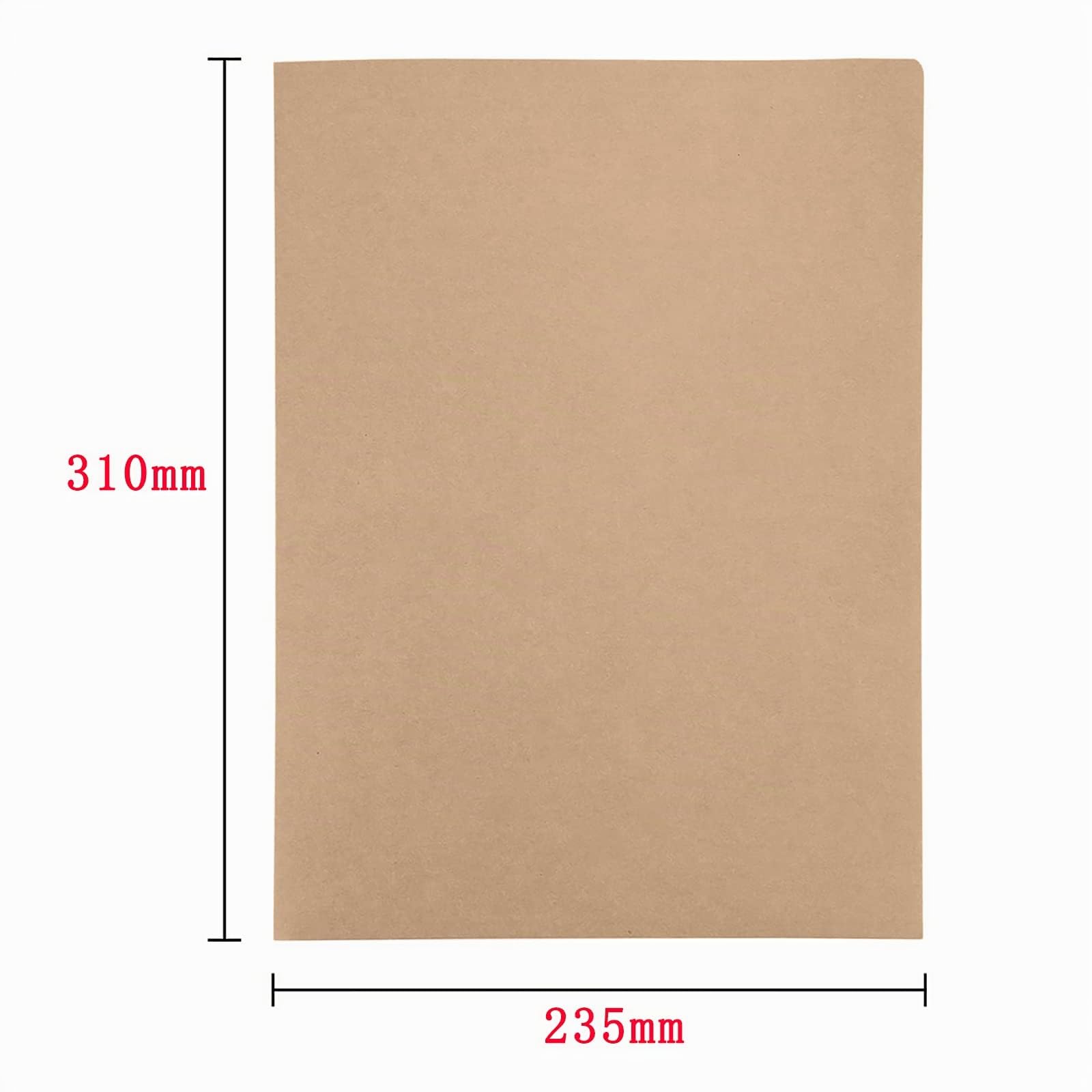 Chemise Documents A4, 20 Pièces Chemises à Projet A4, Dossier Carton avec 2 Poches, Dossier Rangement Documents Carton, Chemise Kraft Dossier, pour Société, Bureau, Maison, Scolaire