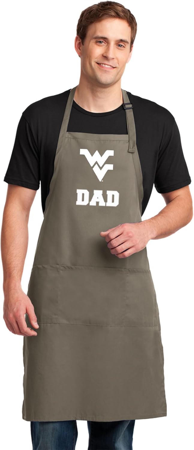 Broad Bay WVU Dad Apron LARGE SIZE West Virginia University Dad Aprons For Men or Women