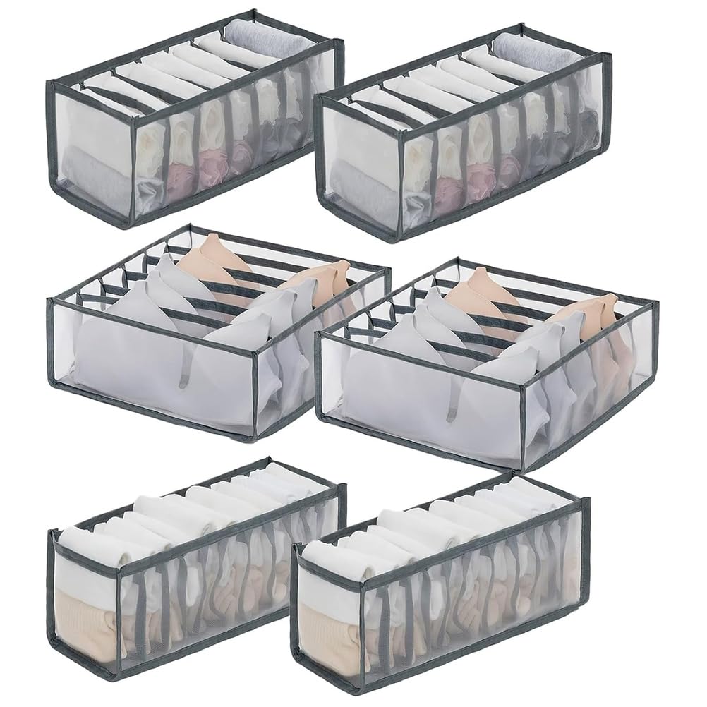 Boîte de Rangement sous-vêtements 6 pièces avec séparateur à cases