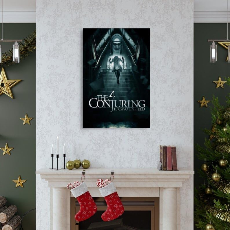 Poster Su Tela The Conjuring 30x45 Cm: Stampa Horror Moderna Per Arredo Camera E Casa