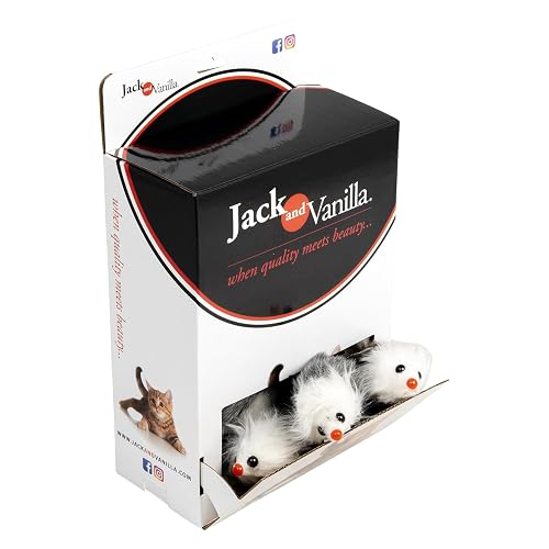 JACK AND VANILLA, Juguetes interactivos para Gatos, ratón de Tela de Colores, estimulan el Instinto de Caza