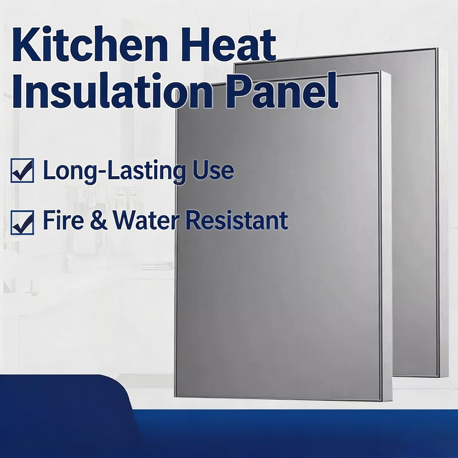 Panel de aislamiento térmico para cocina, placa aislante para refrigerador | Protector térmico cocina 21 mm, adhesivo o magnético, impermeable y fácil de limpiar(Adhesive mount,30X60cm)