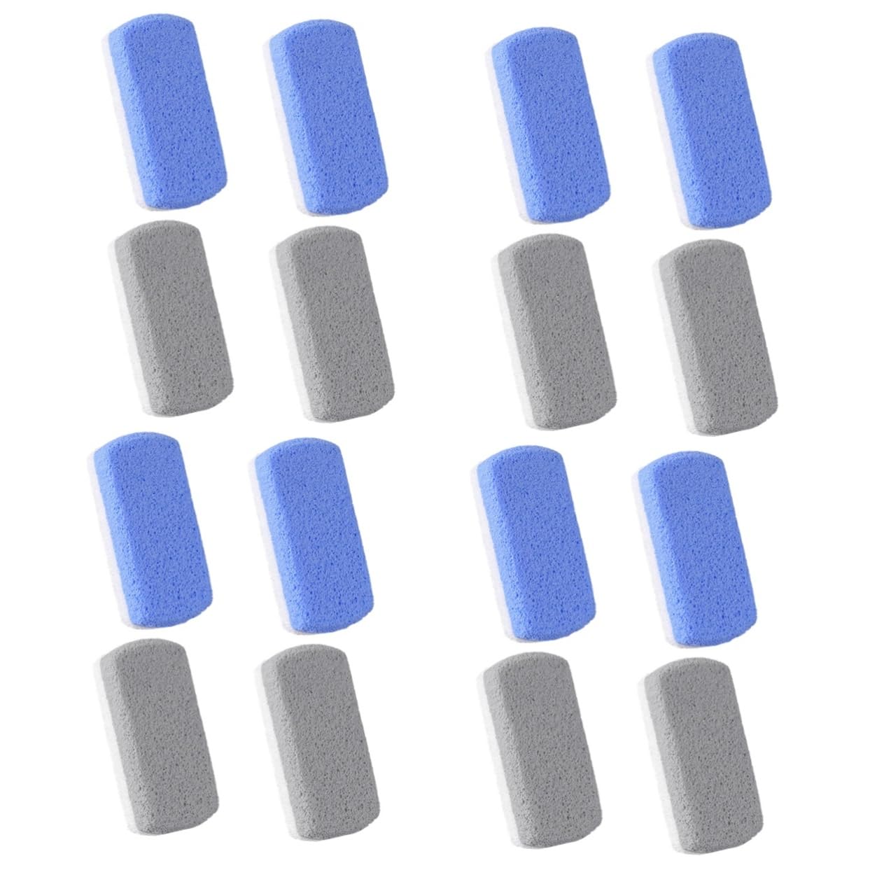 FRCOLOR Pediküre-Werkzeug 16 Stk Zweifarbiger Bimsstein Werkzeug Zubehör Für Pediküre Für Den Haushalt Glasschleifer-trittbrett Füße Reiben Stein Schaumglas Fuß Haushaltsgeräte