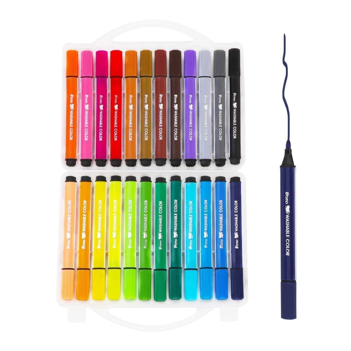 Washable Watercolor Sketch Pens Set - Coloring Kit For Kid Art Markers Coloring Pens Set Kids Artists Sketching Drawing Materials Craft Supplies Return Gift (24 Pen)