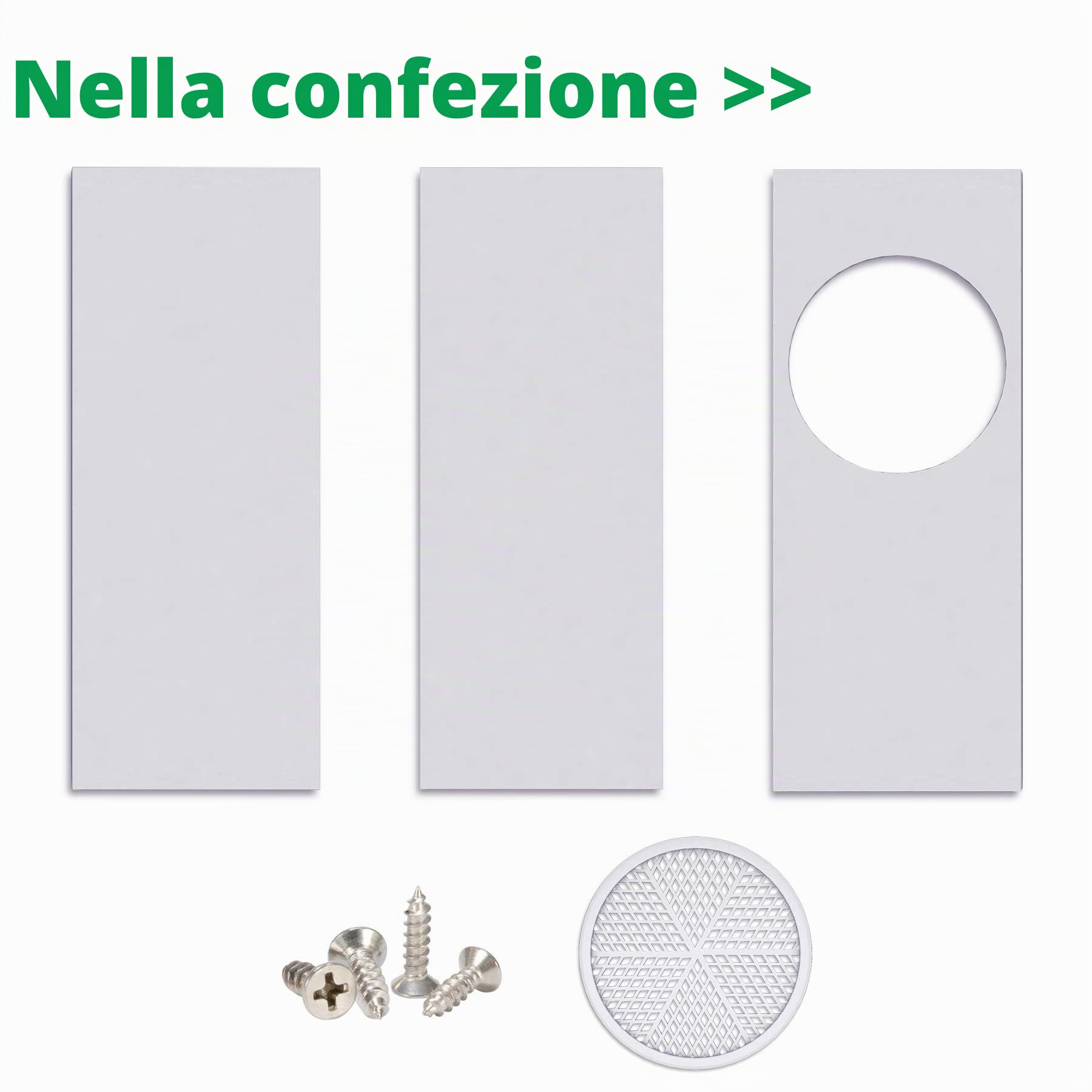 Forestchill Kit di piastre di tenuta per condizionatore d'aria portatile per tubo di scarico da 12,7 cm di diametro, kit di ventilazione CA universale per finestre scorrevoli e finestre appese