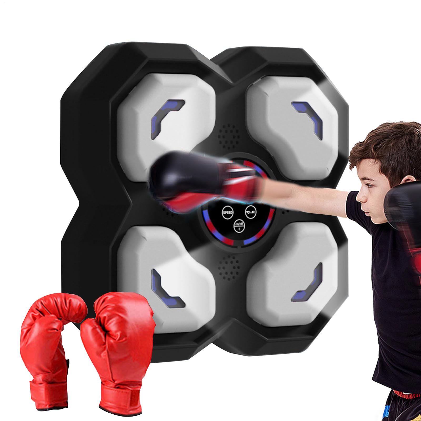 Entrenador Inteligente De Boxeo - Equipo Interactivo De Gimnasio Interior,Dispositivo De Entrenamiento De Perforación Inteligente De Música,Para Jóvenes Adolescentes Familias Y Amigos Para Gimnasio