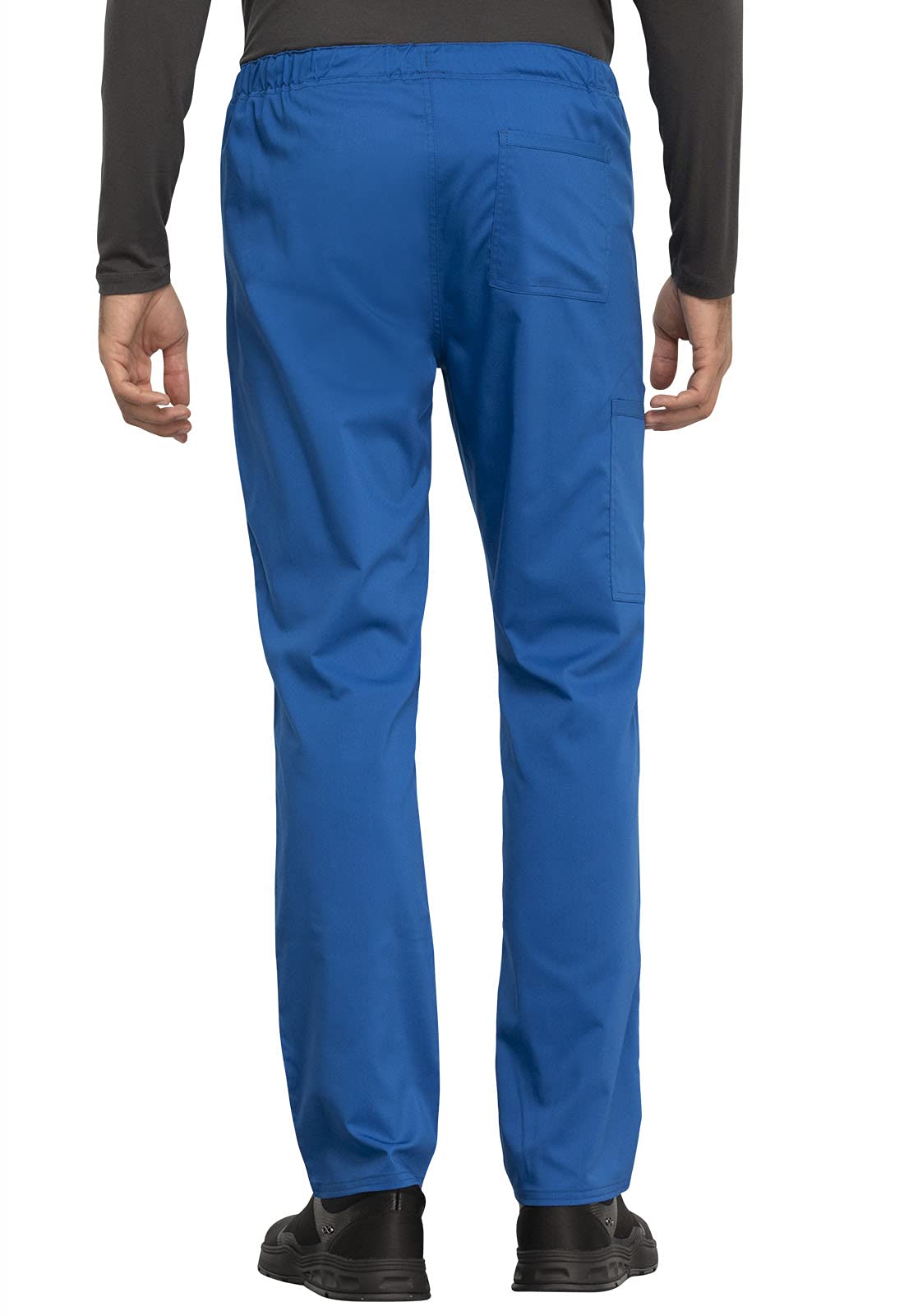 Cherokee Conjunto de ropa quirúrgica para hombre y mujer, cuello en V, WW625 con pantalón de pierna cónica con cordón, WW020, azul rey-S Top/S