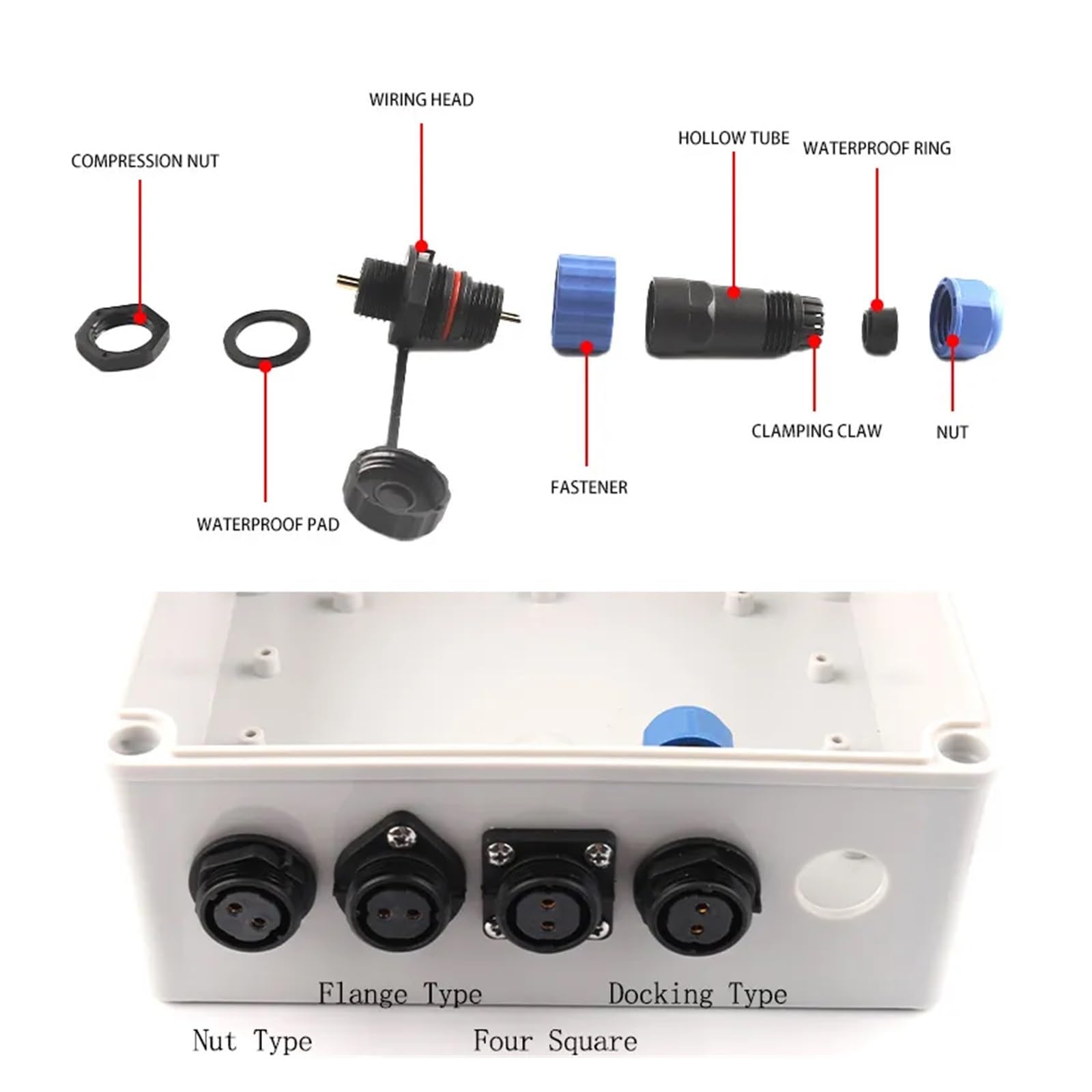 5 Pezzi SP21 2 Poli Aeronautica Connettore, IP68 Impermeabile 2Pin - Foto 5