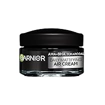 Garnier Crema Opacizzante 3-in-1, Per Pelli Grasse e Con Imperfezioni, Idratazione e Controllo del Sebo, Arricchita con AHA, BHA e Carbone, Pure Active Air Cream, 50 ml