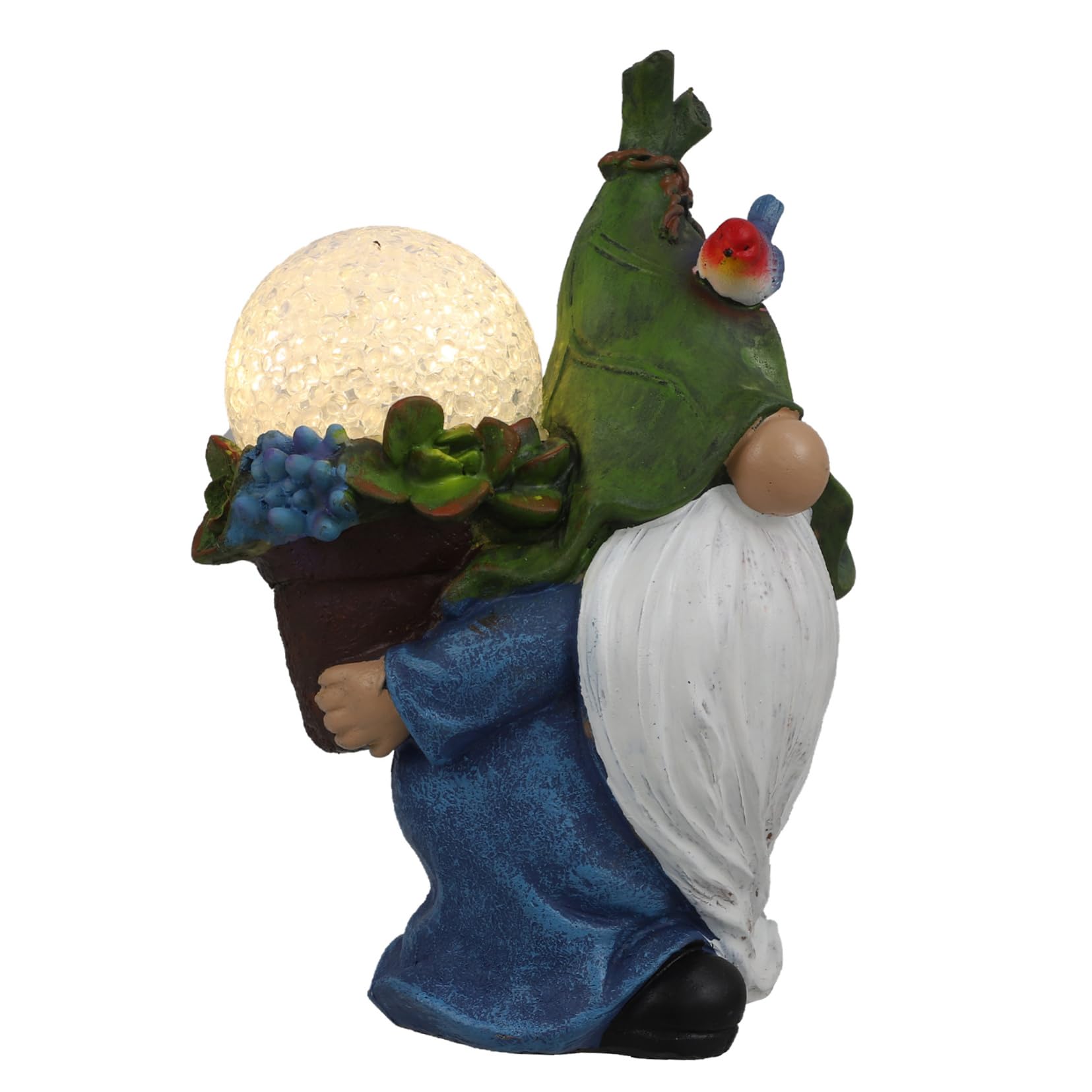 BESPORTBLE Statue de GNOME Solaire Rouge en Résine pour Jardin Extérieur