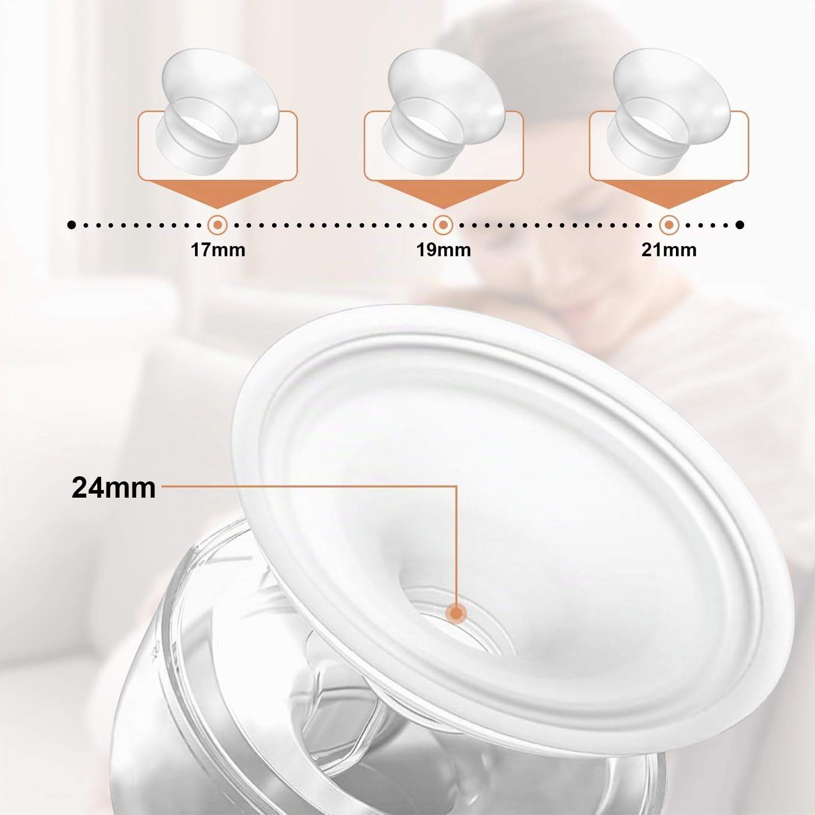 TOPCHANCES Milchpumpe Elektrisch Freihändig,Tragbar Leise Doppelmilchpumpe mit 4 Modi und 12 Saugstufen 17/19/21/24mm komfortabler Flansch,Doppelt Abgedichteter mit Ersatzzubehör im (Rosa,2Pcs)