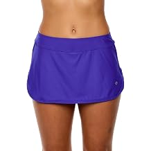 Next by Athena Womens Good Karma Lotus Skort Swimsuit Bottom