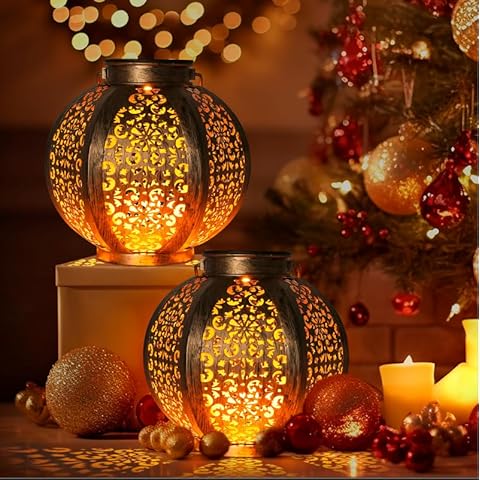 OxyLED Solar Lanterns 2 Pack for Garden Cover