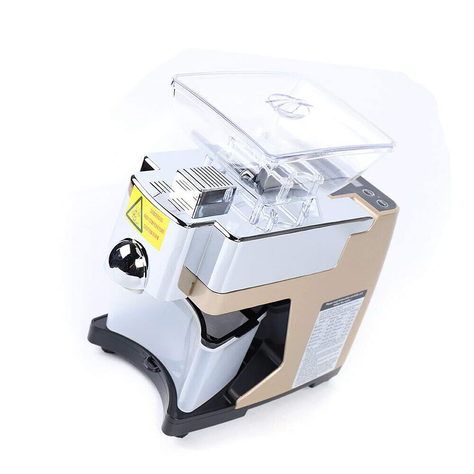 Máquina de prensa de aceite de cocina con indicador de voz inteligente, extractor de aceite de expulsor de aceite automático eléctrico para semillas de nuez, exprimidor de oliva, aguacate, coco, oli