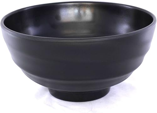 Lucky Star (redondos, melamina tazones Pho sopa de fideos Ramen Wonton sopa tazón de arroz, 4.5" (8oz), 5.5" (16oz), 7.5" (46oz), Negro, Swirl disponible en Yaxa Venezuela