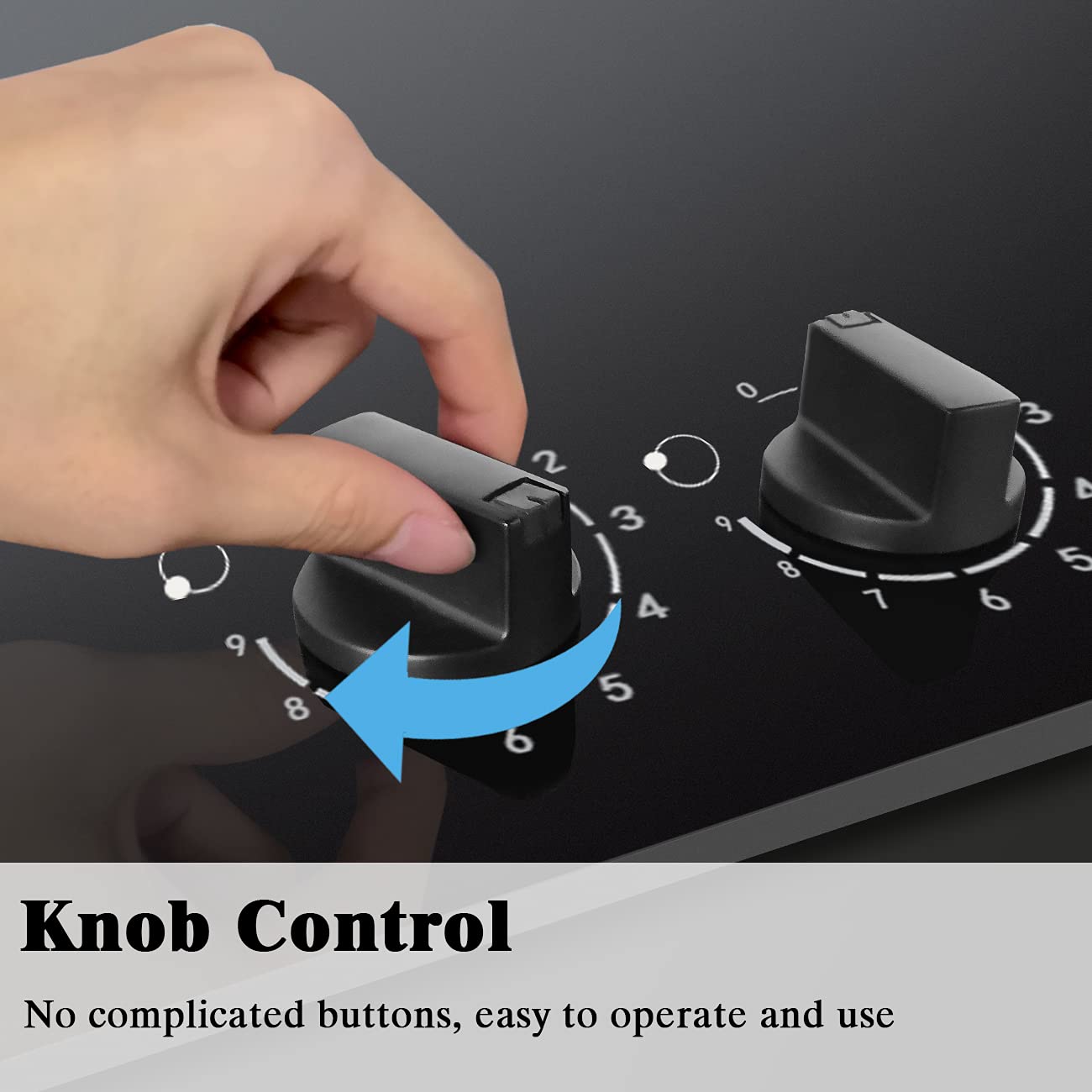 Buy Induction Hob Black Glass Electric Cooktop Builtin 4 Zone Electric