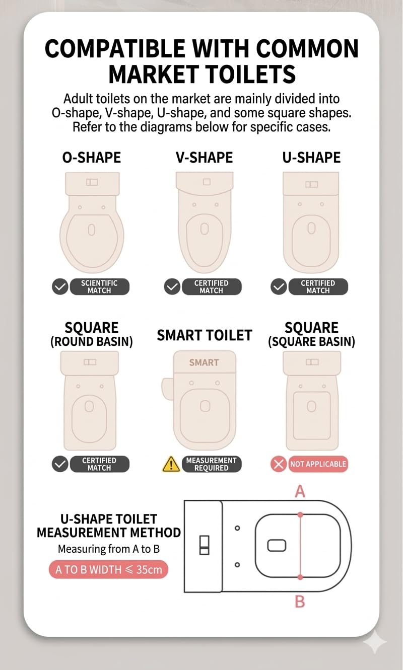 Kids Potty Training Toilet Seat with Step Stool Ladder, Bear Design, Adjustable Height, Non-Slip Steps, Soft PVC Cushion Seat with Handles (BlueYellow)