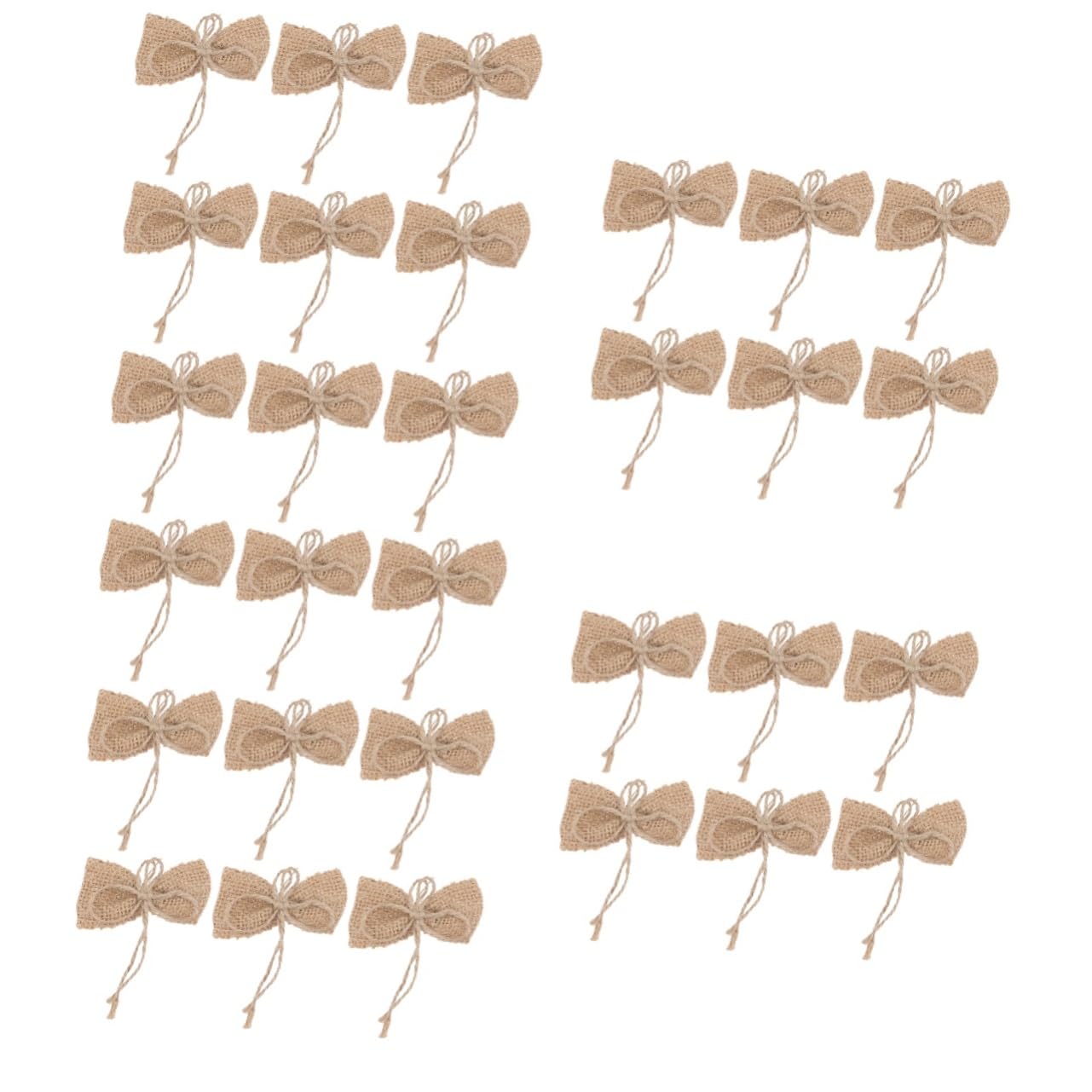 Lazos de arpillera para árbol de Navidad y decoración de bodas camperas PRETYZOOM