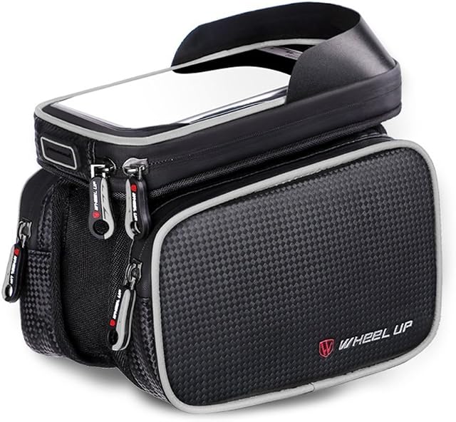 XPhonew Bike Frame Bag, Waterproof Bike Phone Mount Holder Bicycle Front Top Tube Pouch Pannier Cycling Frame Storage Bags for iPhone 12 11 Pro Max XS XR X 8 7 6S Plus Samsung Smartphones up to 6.7''