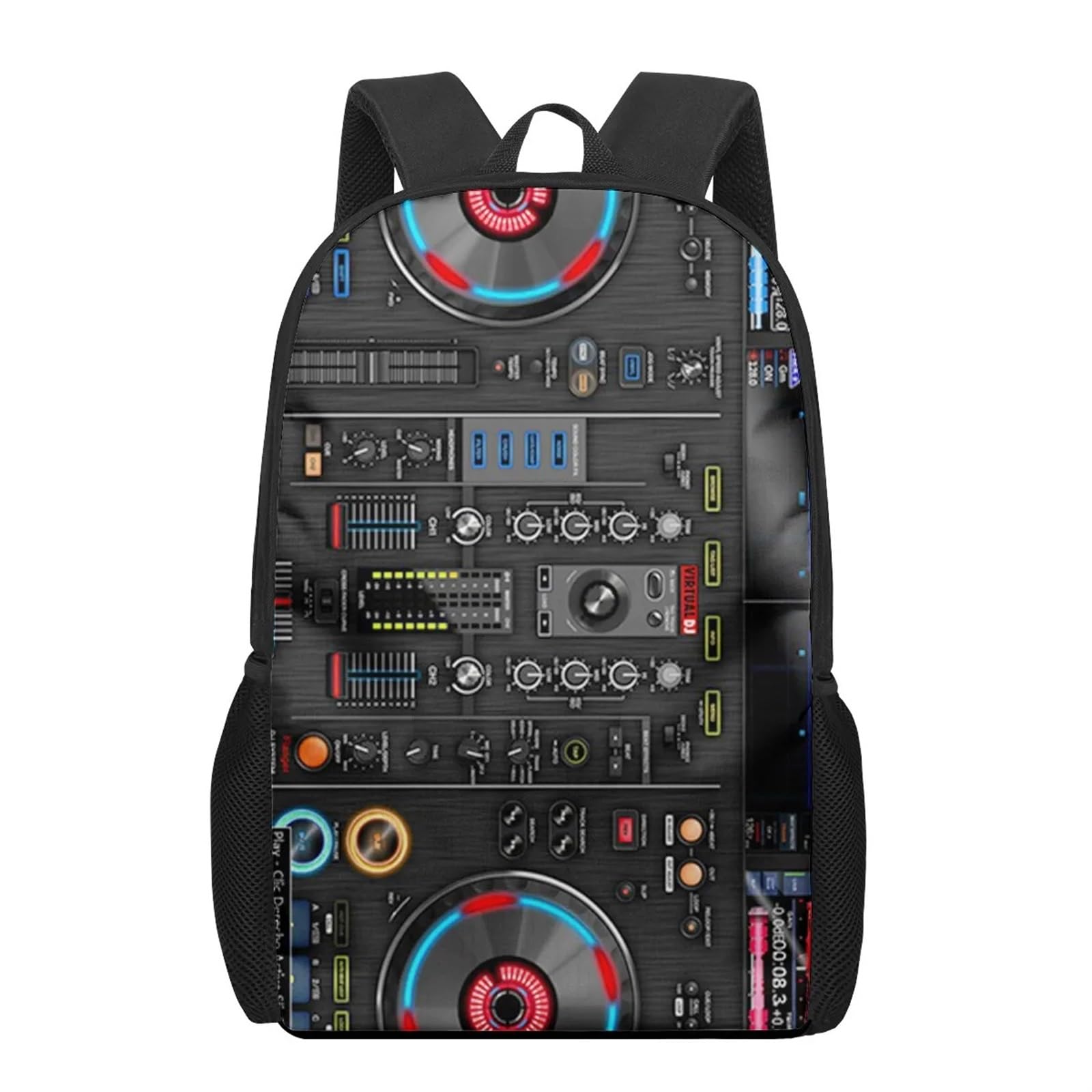 Fcmwlkeji Unisex Kids Black Electronic Music Dj Controller Mixer School Bags Print Kids Backpack School Bags Bookbags For Teenage