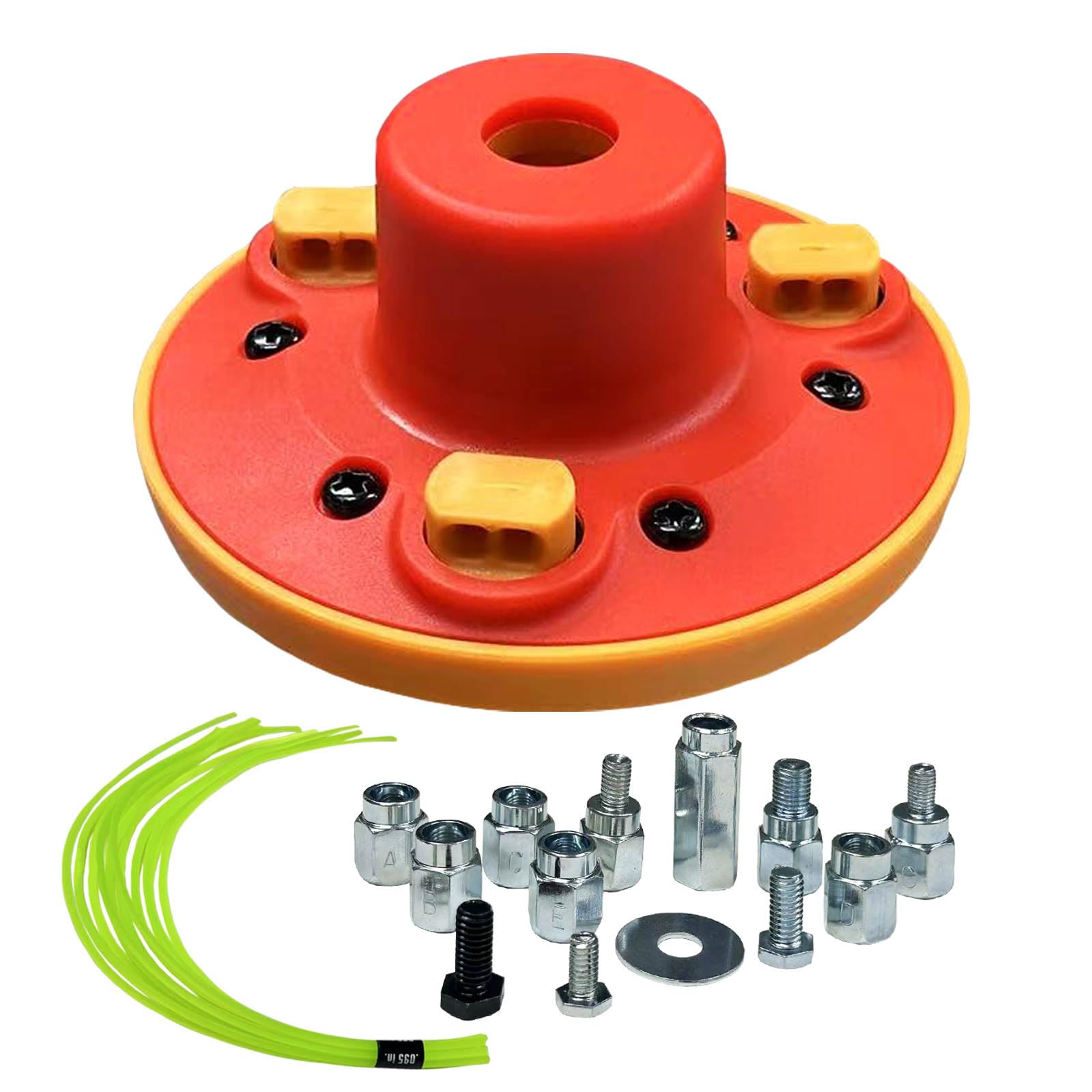 Testina universale di ricambio per decespugliatore Echo, Ego, Dewalt, Stihl e Husqvarna, include 12 fili per decespugliatore da 0,2 cm