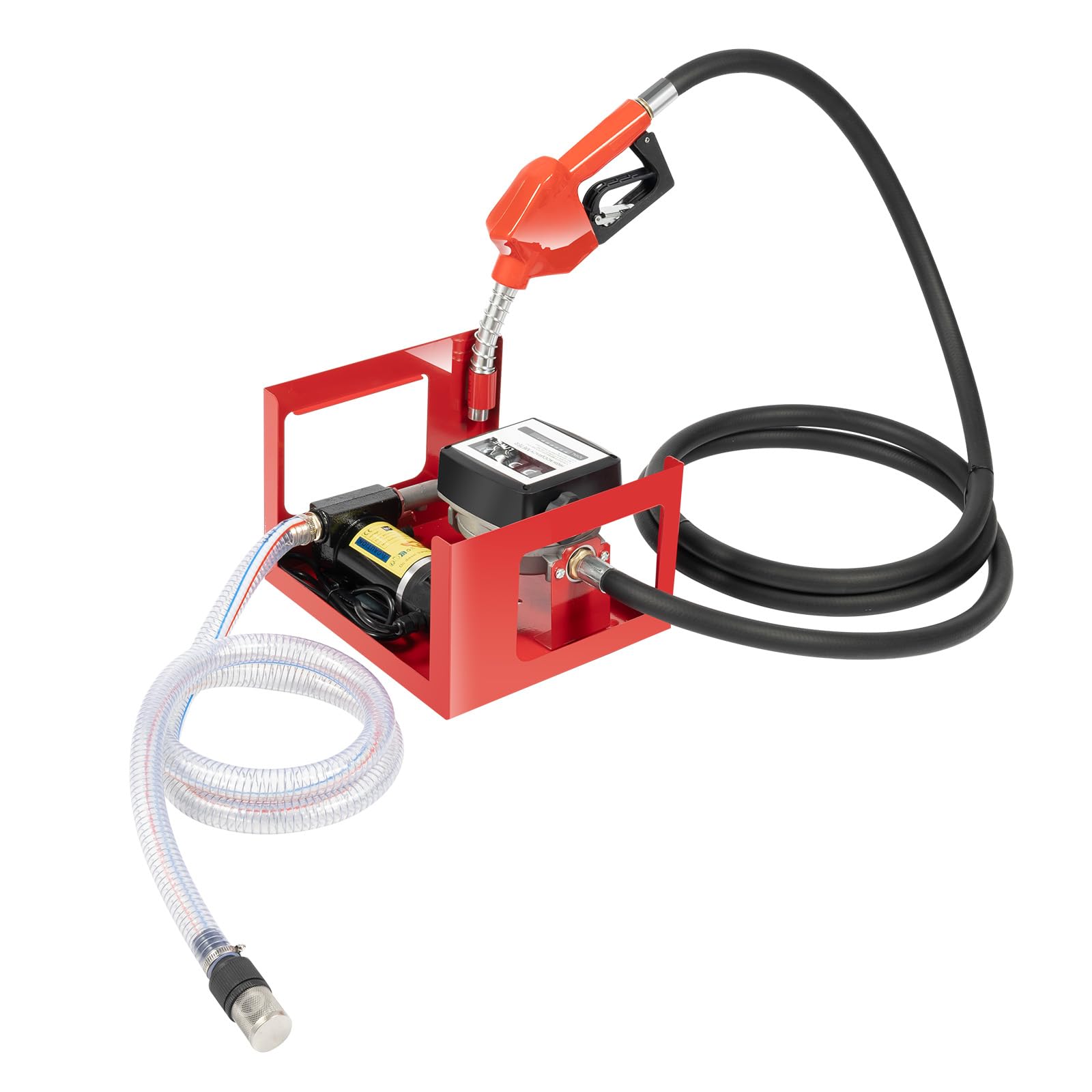 Pompe à diesel 12 V auto-amorçante Pompe à carburant 12 V 175 W 50 l/min Pompe à fioul pour réservoir d'huile, pompe à huile électrique, pistolet automatique, tuyau de 4 m, compteur | Bâton UE