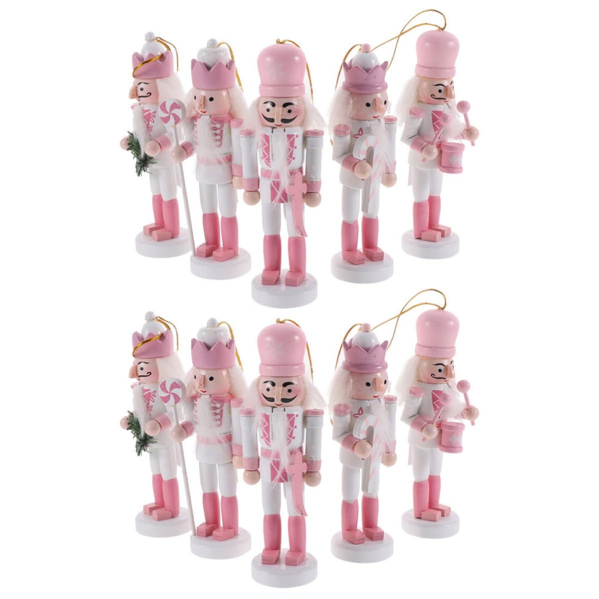 FRCOLOR 10 Unidades Adornos Tradicionales de Madera para Navidad, Figuras Colgantes Creativas para Mesa, Hogar y Hotel