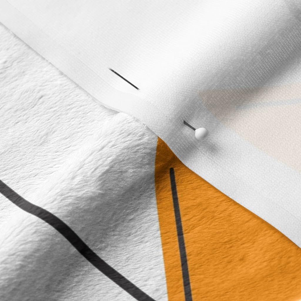 Spoonflower Fabric - Arrows Fletching Navy Orange Grey Little Arrow Great Outdoors Blue Printed on Minky Fabric by The Yard - Sewing Baby Blankets Quilt Backing Plush