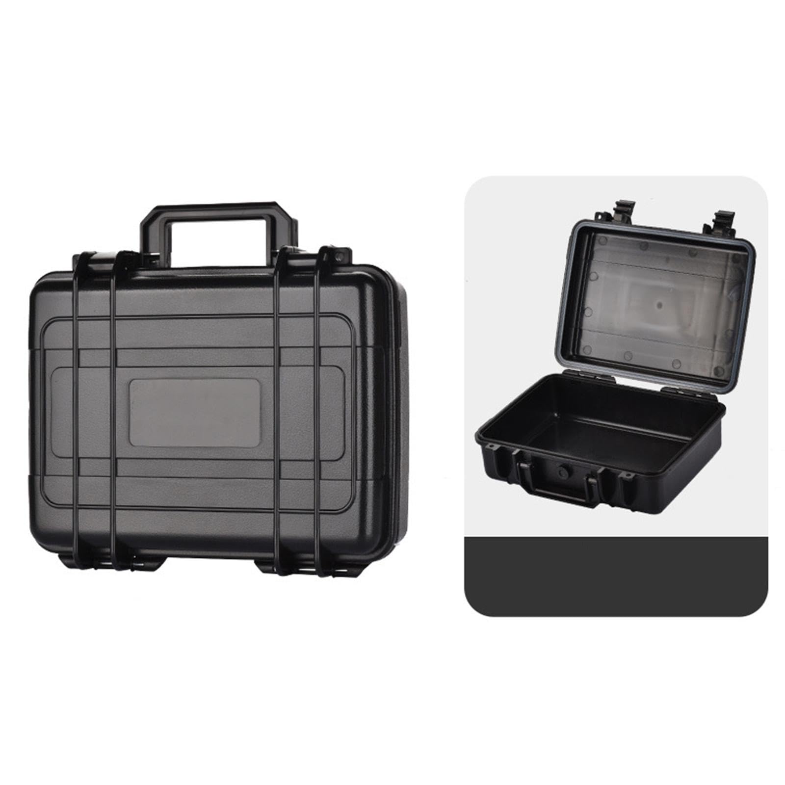 Werkzeugkoffer Tragetasche Werkzeugschutz Koffer Box Organizer Aus Widerstandsfähigem PP Legierungsmaterial Stoßfest Wasserabweisend für Geräteaufbewa, Ohne Schaumstoffeinlage