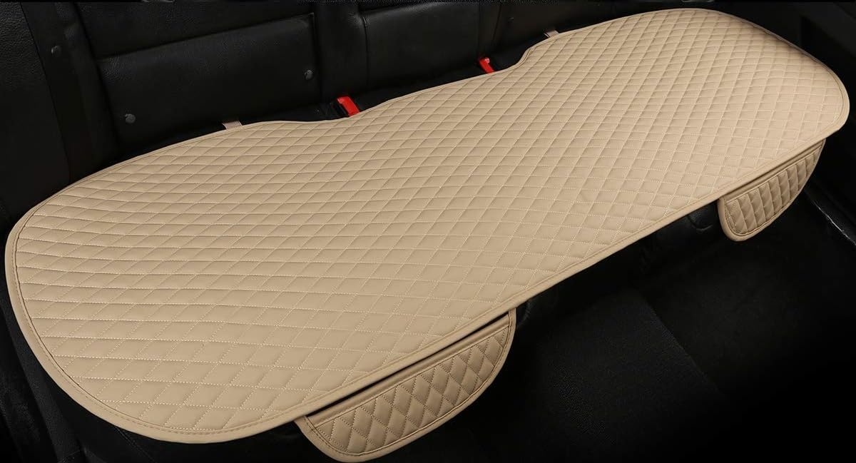 BROGBUS Car Seat Cover Protector Mat Back Cushion Car Seat Mat (Cream, Pack of 1) (Only Rear Seat Mat) | Polyurethane-image-49