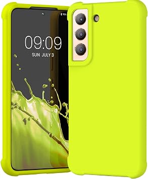 KIOMY Neon Green Case for Samsung Galaxy S21+/ S21 Plus 5G Airbag Corners Shockproof Bumper Protective Phone Cover