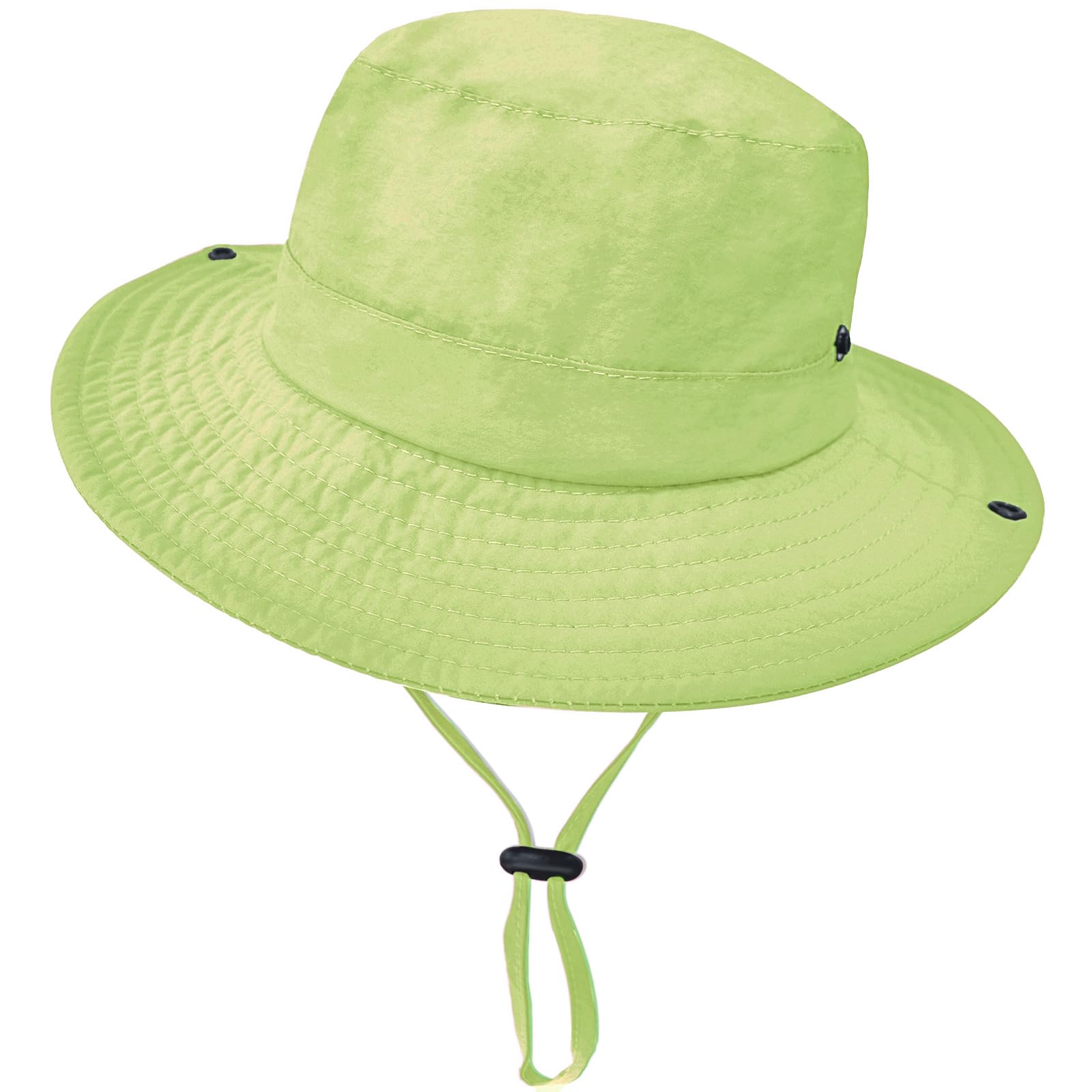 Kids Sun Hat UPF 50+ Quick Dry Bucket Hat Safari Hat for Girls and Boys | Outdoor Breathable Summer Beach Fishing Wide Brim Foldable Grass Green 1