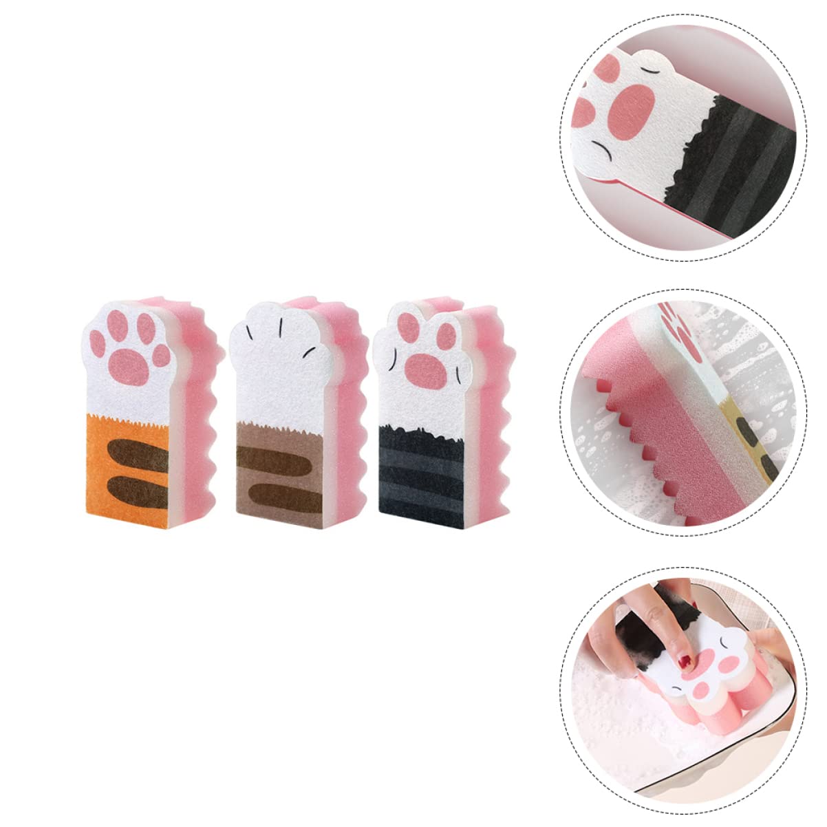CLISPEED Dishwashing Sponge Set 6 Pcs Non-Scratch Kitchen Cleaning Sponges for Effective Grease and Bowl Scrubbing Quick Drying and Lightweight for Home Use - Image 3