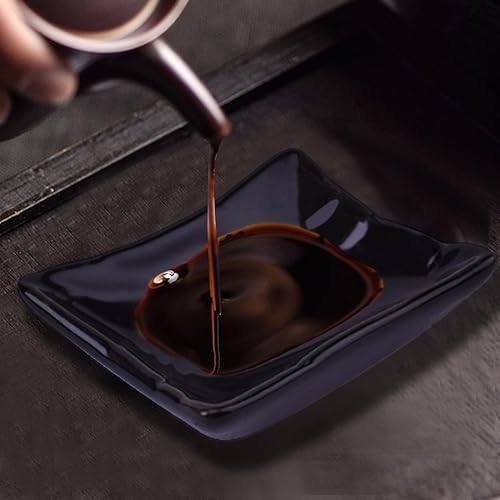 Miniatura 8 de Artcome Juego de vajilla de cerámica de estilo japonés de 8 piezas con 2 platos de sushi, 2 platos de salsa, 2 pares de palillos, 2 soportes para