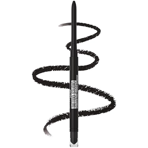 Maybelline Tattoo Studio Gel Pencil Eyeliner, Waterproof Matte, Pitch Black