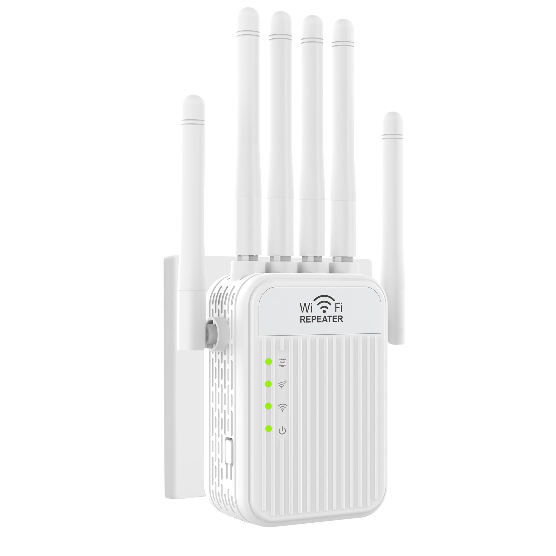 Amplificador Señal WiFi 5G / 2.4G Repetidor WiFi Largo Alcance, WiFi Extender con 6 Antenas de Alta Ganancia,2 Puerto LAN,Extensor de WiFi para casa y Oficina, Fácil de Instalar