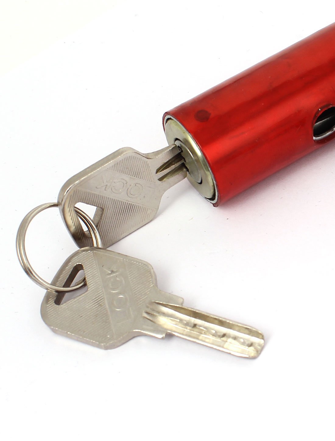 Aexit Bicycle Mountain Bike Locks Bike Cycling Steel U Shape Security Cable Lock Red w U-Locks 2 Keys