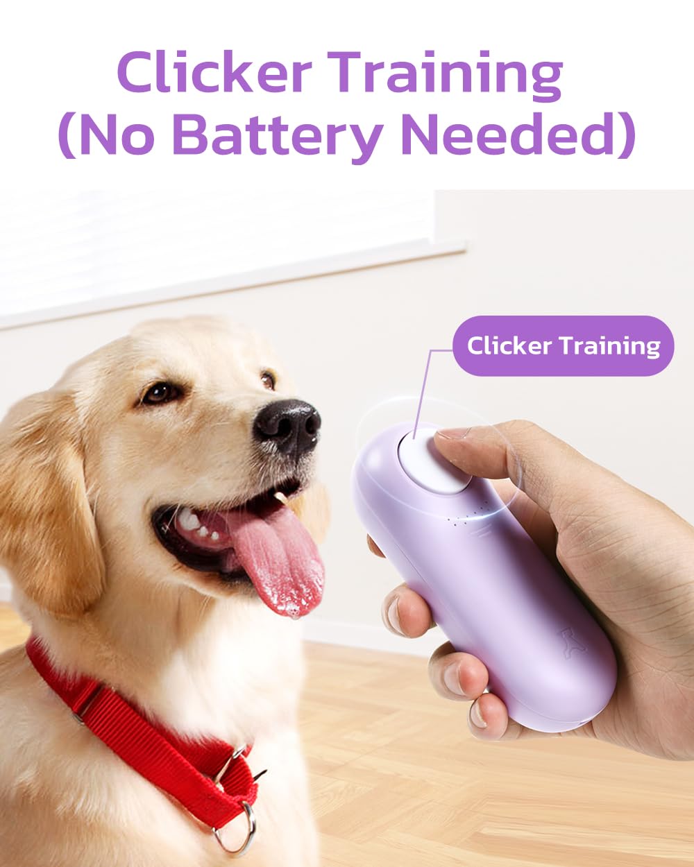 Clicker - Bolsa de entrenamiento para perros y golosinas para perros, alternativa de doble uso, 2 en 1, duradero, ligero (2.3 onzas), fácil de limpiar y manejar, rápido de llenar, diseño innovador,