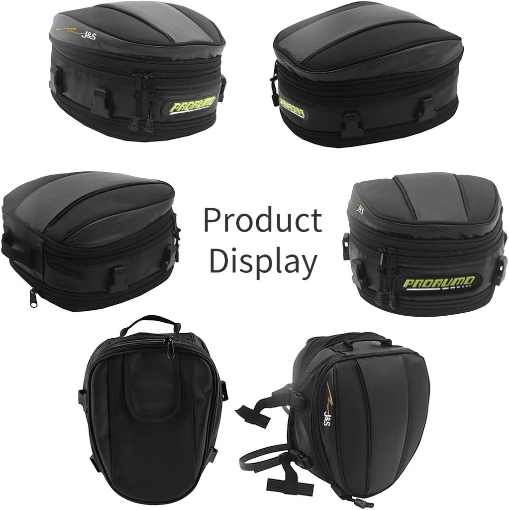 Motorcycle Tail Bag Waterproof Luggage Multifunctional Saddle Bags Powersports Motorcycle Rear Seat Backpack Accessories Tear-Resistant Dual Use 10L Capacity for Universal Fit : Automotive