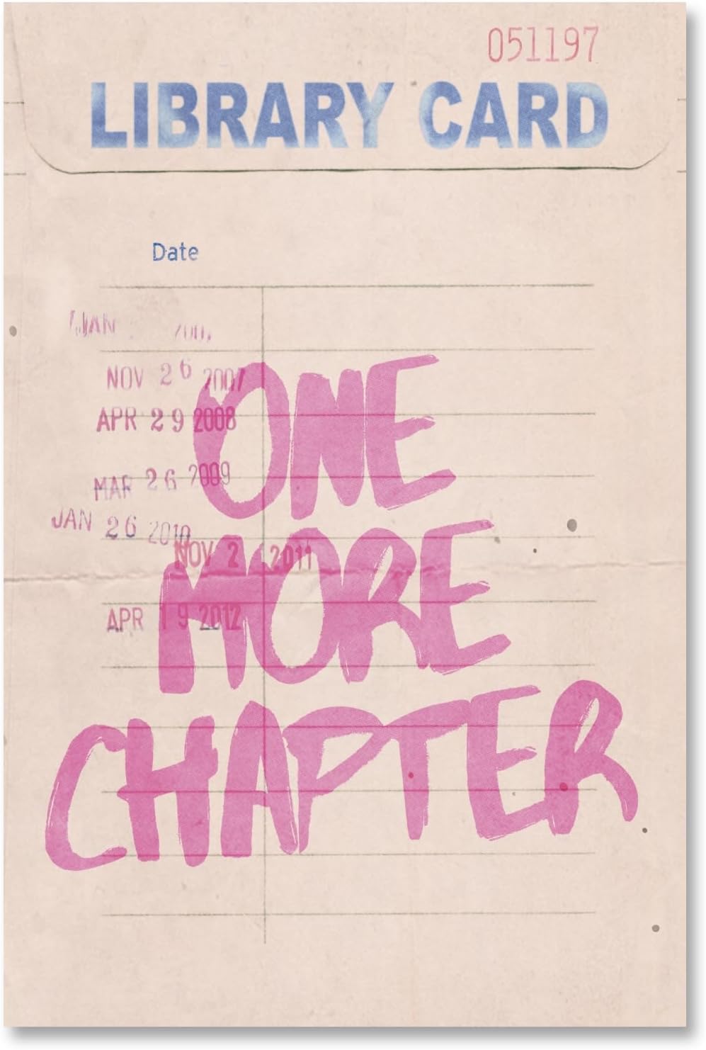 Ripiyome Arte de pared de biblioteca vintage rosa con texto en inglés «One More Chapter Quote Bookish», póster de decoración de libros de moda,