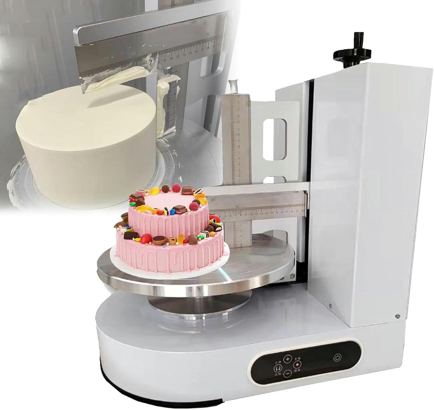 Birthday Cake Baking Cream Spreading Machine, 4-12 Inch Automatic Birthday Cake Cream Smooth Coating Decoration Machine~/