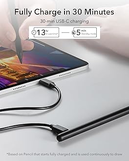 ESR for Apple Stylus Pen with Tilt Sensitivity, iPad Pencil for Apple iPad 10/9/8/7/6, iPad Pro 11, iPad Pro 12.9, iPad mini 6/5, and iPad Air 5/4/3, Palm Rejection, Magnetic Attachment, Black