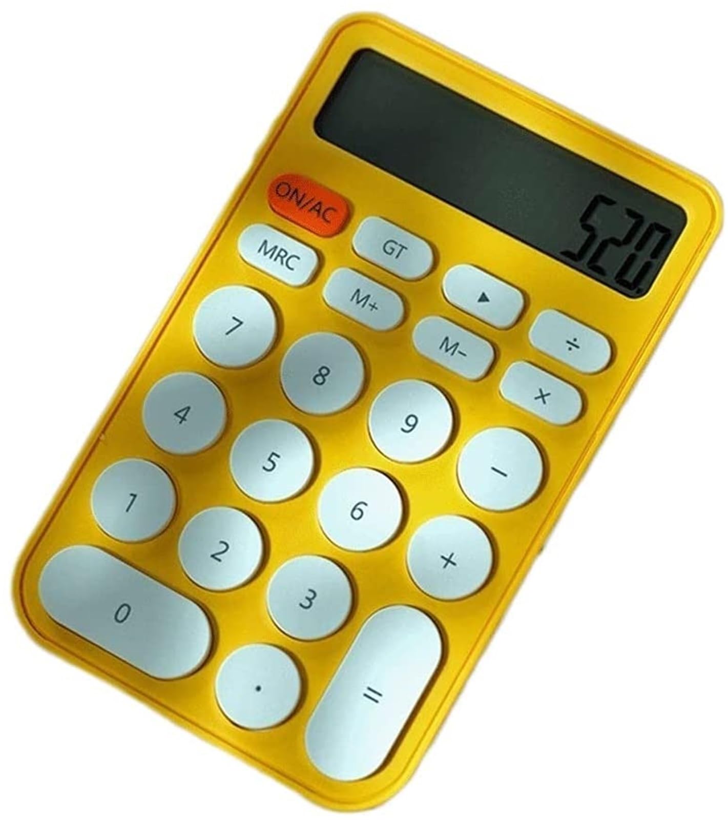Strumenti Di Calcolo Calcolatrice Calcolatrici Da Tavolo A 12 Cifre Colori Caramelle Con Pulsanti Grandi for Elettronica Domestica Scolastica Adatto Per Lo Studio(Yellow)