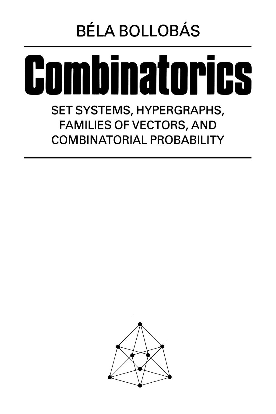 Combinatorics Bollobás Paperback Cambridge University Press 9780521337038