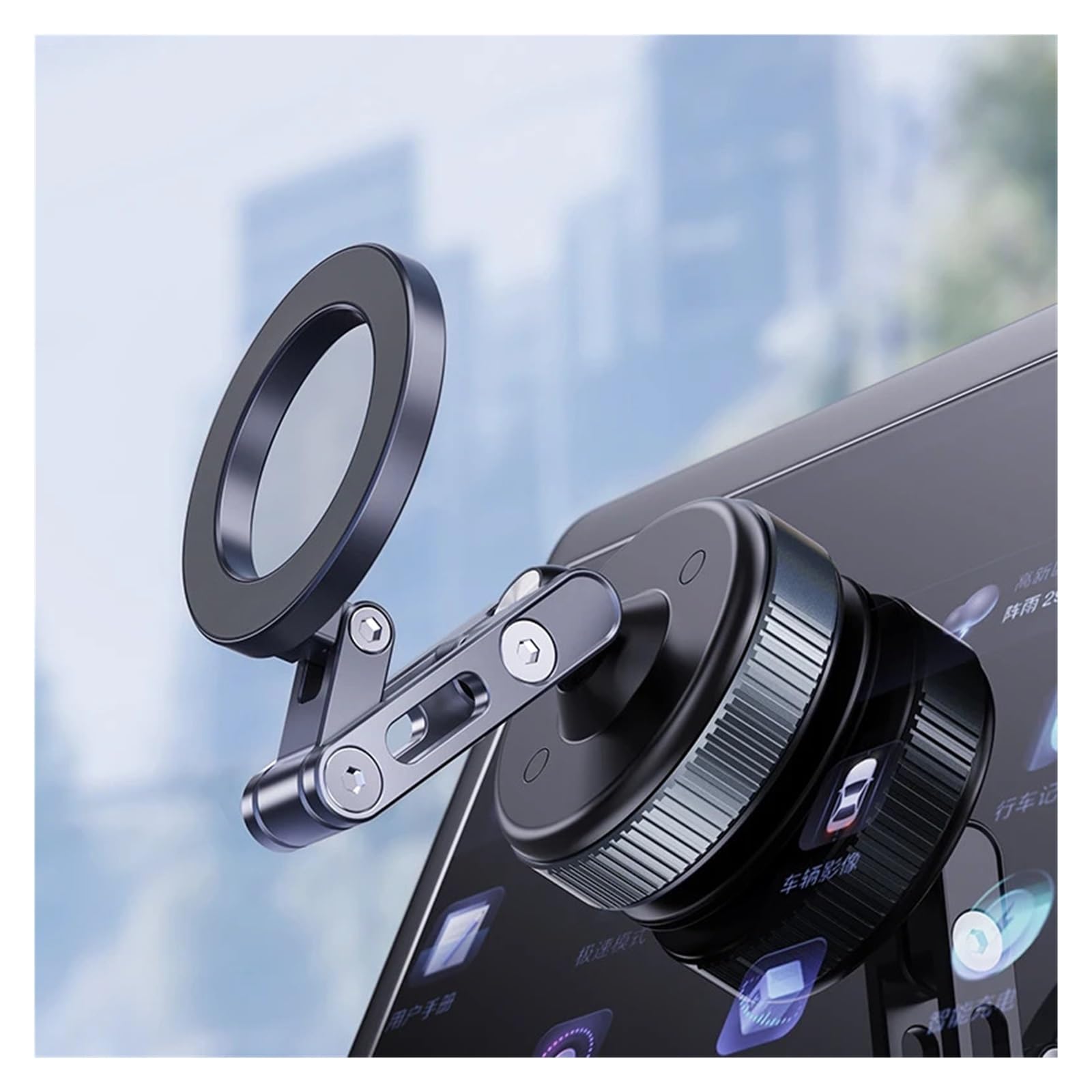 Soporte magnético giratorio for teléfono de coche con succión 360° | Soporte for teléfono móvil con adsorción al vacío for navegación de conducción de automóviles(X54)