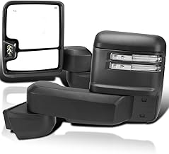 Spec-D Tuning Black Power Heated Towing Mirrors w/LED Signal, Temperature Sensor Compatible with 2020-2025 Chevy Silverado, GMC Sierra 2500HD 3500HD, Left + Right Pair