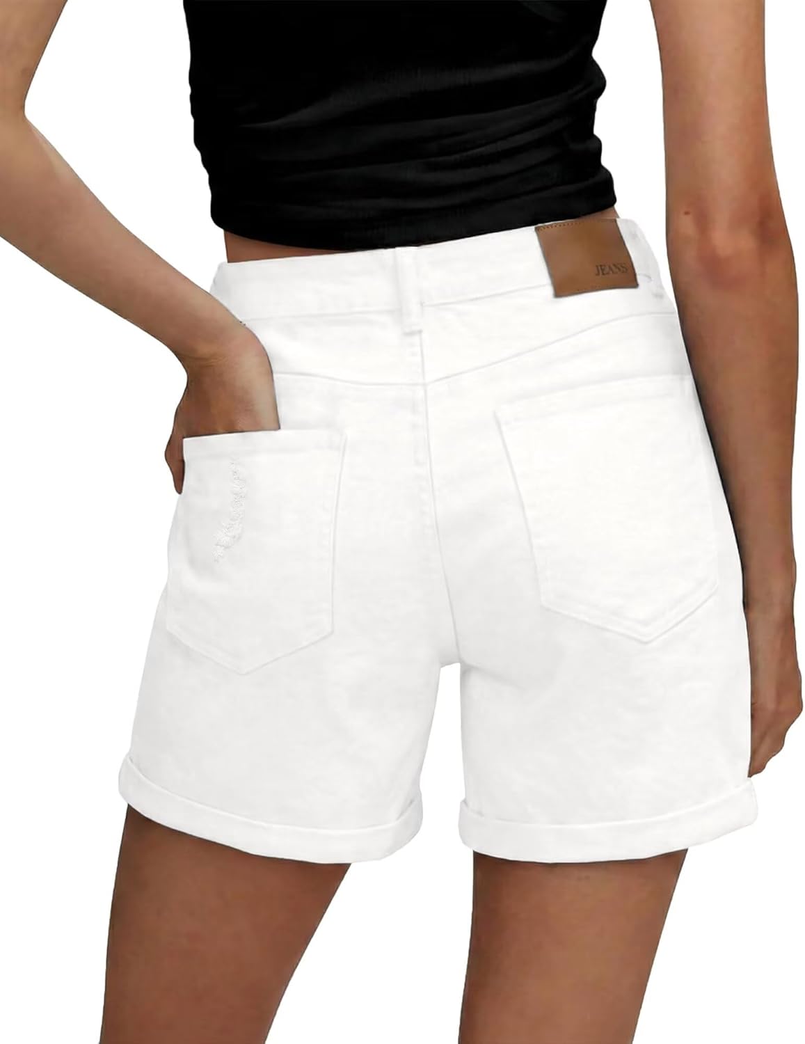 StunShow Women Shorts Casual Stretchy High Waisted Jean Short Cut Off Denim Shorts Trendy - Image 4