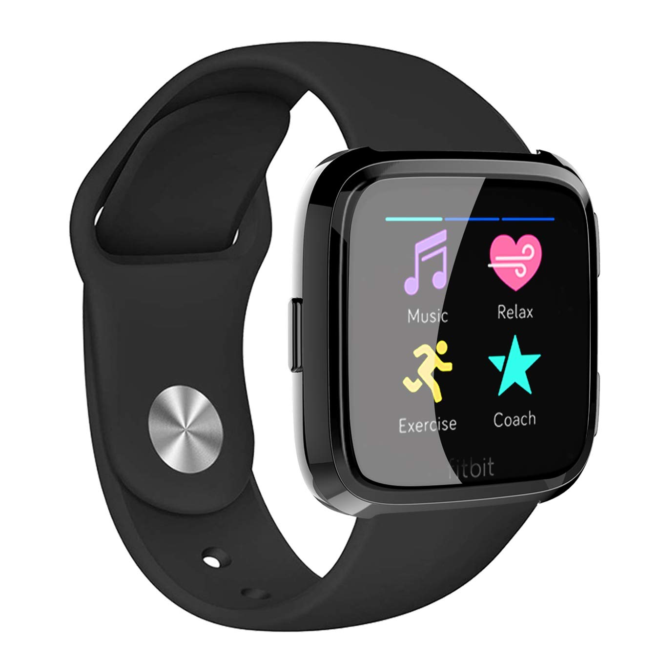 fitbit versa lite edition black