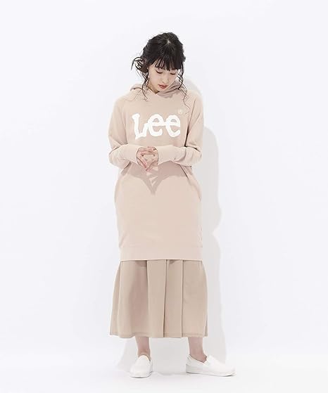 Amazon Co Jp Lee リー ロゴスウェットパーカーワンピース ウィメンズ 服 ファッション小物