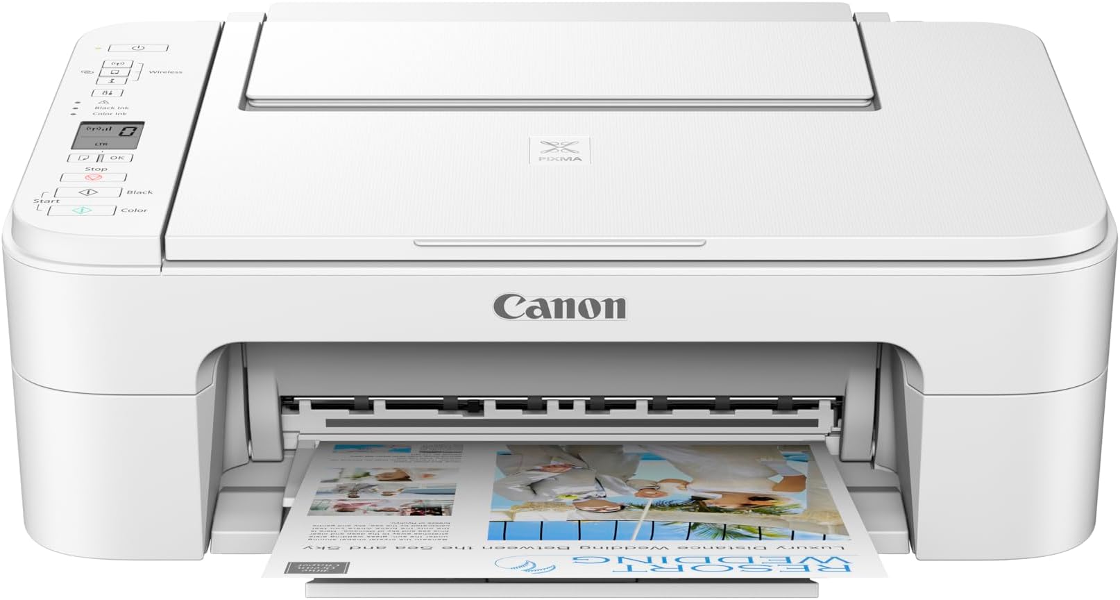 CanonPIXMA TS3351 Wireless Colour All-in-One Inkjet Printer (White) - A4 Print, Copy, Scan - FINE Cartridges, XL Ink Available - Borderless Printing - Wi-Fi, iOS/Android Connectivity - Home Printer